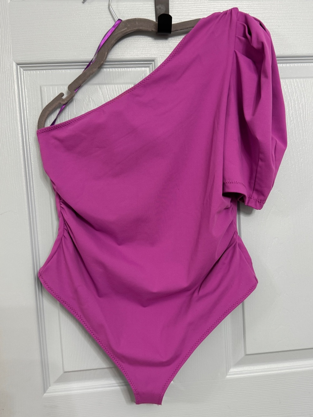 Free People Intimately Somethin’ ‘bout You One Shoulder Bodysuit Bloom Purple L